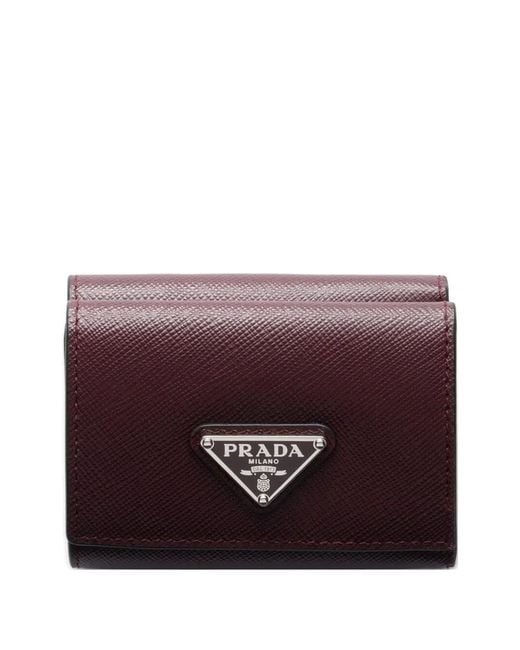 Cartera Con Logo Prada de hombre de color Purple