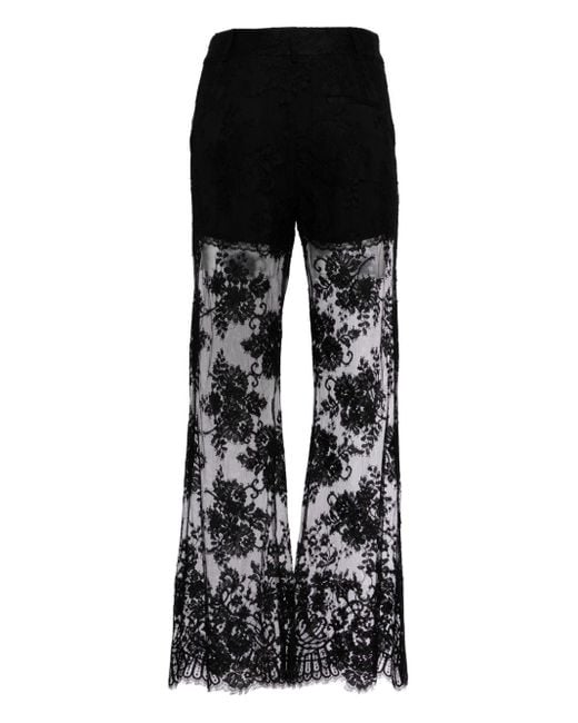 Monse Black Floral Lace Pants