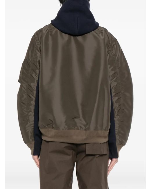 Sacai Black Sponge Hooded Jacket for men