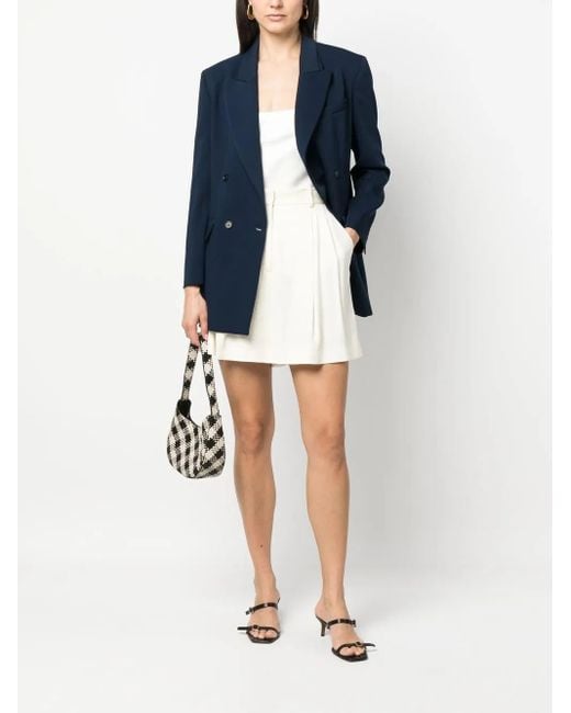 P.A.R.O.S.H. Blue Double-Breasted Button Blazer