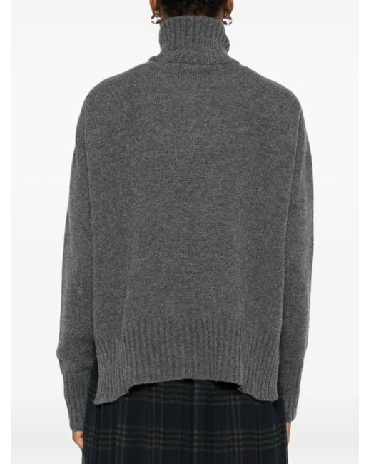 Roberto Collina Gray Turtleneck Sweater