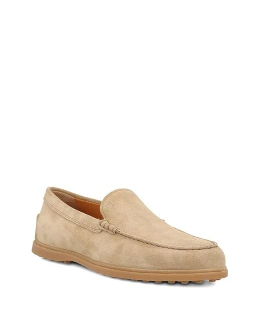 Tod's Natural Suede Flat Shoes for men