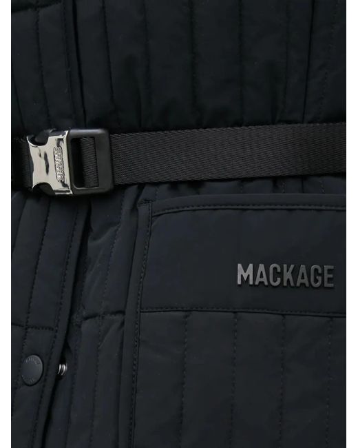 Mackage Black Gesteppte Helia Weste mit Gürtel