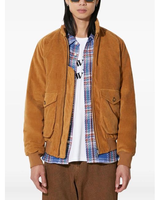 Baracuta Brown G9 Cord Af Pocket Harrington Jacket for men