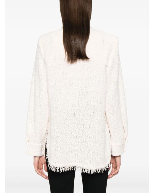 IRO White Solaria Tweed Shirt
