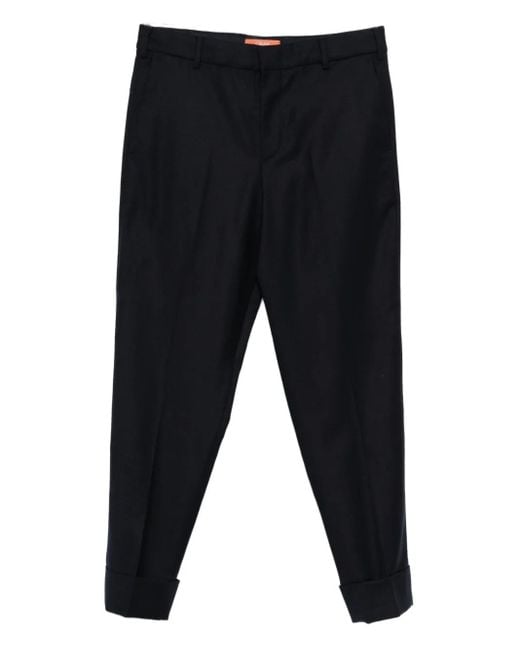 Cruna Black Folded-hem Pants for men