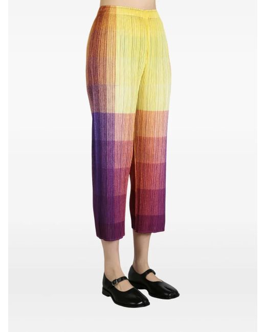 Pleats Please Issey Miyake Photon Trousers in White | Lyst