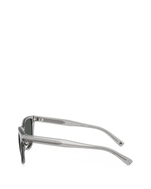 Brooks Brothers Gray Rectangle-Frame Sunglasses for men