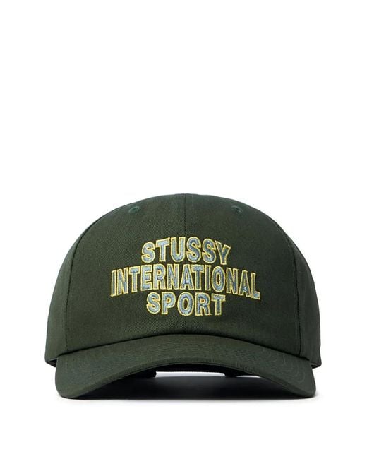 Cappello Da Baseball Mid-Depth International Sport Con Ricamo di Stussy in Green da Uomo