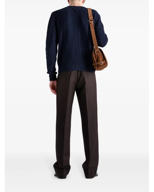 メンズ Prada シェットランドウール カーディガン Blue