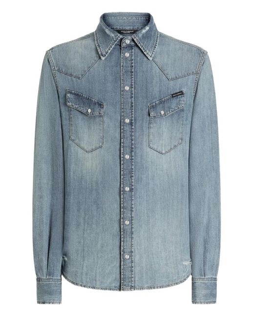 Dolce & Gabbana Blue Shirts for men