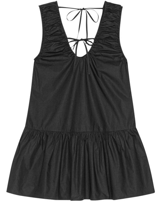 Ganni Mouwloze Mini-jurk in het Black