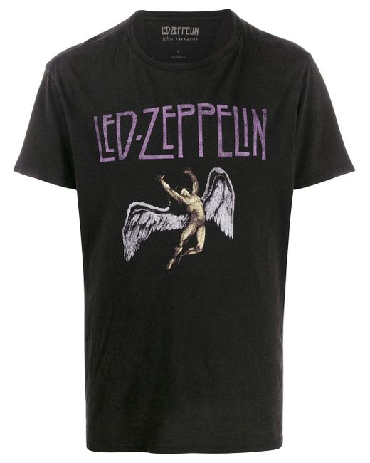 メンズ John Varvatos Led Zeppelin Tシャツ Black