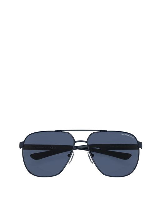 ARMANI EXCHANGE Blue Pilot-Frame Sunglasses for men