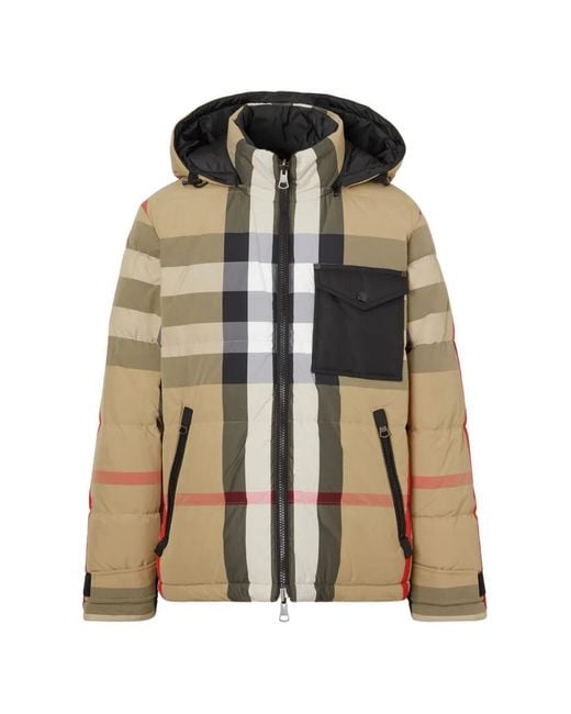 Burberry Natural Reversible Check Puffer Jacket for men
