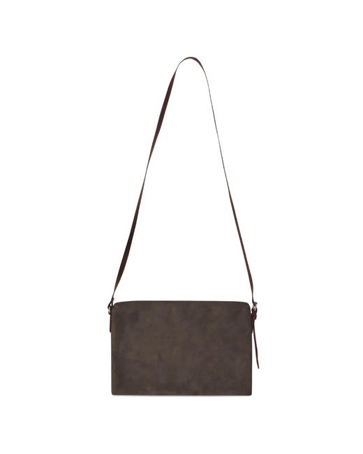 Dries Van Noten White Suede Cross Body Bag for men