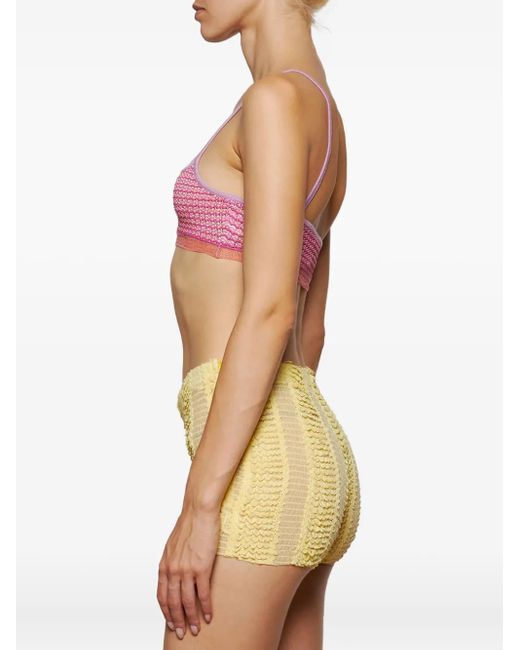 Roberta Einer Pink Rib-Knit Top