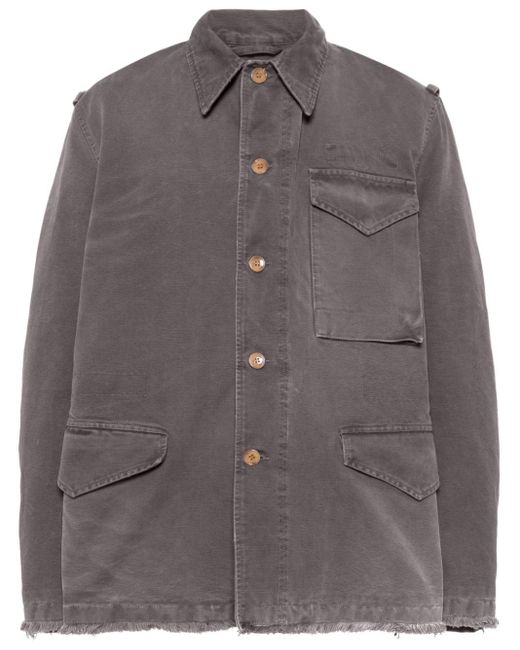 Padded denim shirt jacket Marni de hombre de color Gray