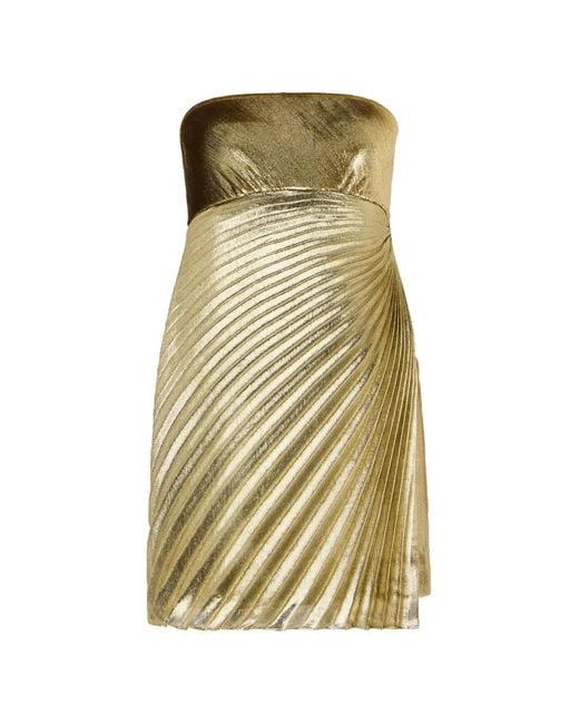 Roberto Cavalli Natural Metallic-Effect Mini Dress