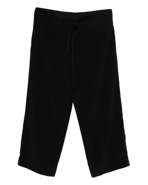 Y's Yohji Yamamoto レディース ブラック ドローストリング パンツの