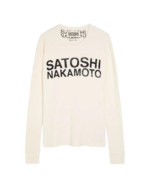 Satoshi Nakamoto White Long-Sleeve T-Shirt for men