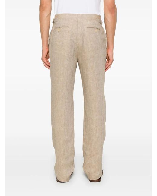Fursac Natural Linen Trousers for men