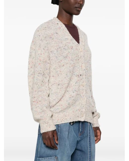 Moschino White Teddy Bear Buttoned Cardigan