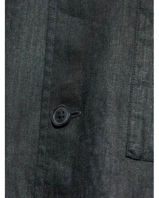 Theory Black Chemise En Lin for men