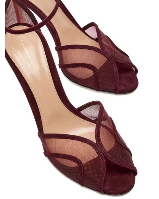 Gianvito Rossi Brown 95Mm Peep-Toe Sandals