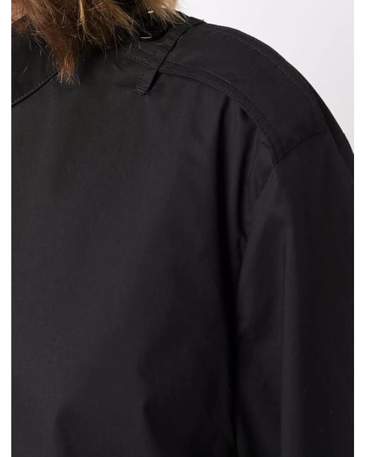 MM6 by Maison Margiela Black Trench Cotton Midi Dress