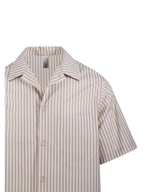 Hevò Gray Striped Pocket Shirt for men