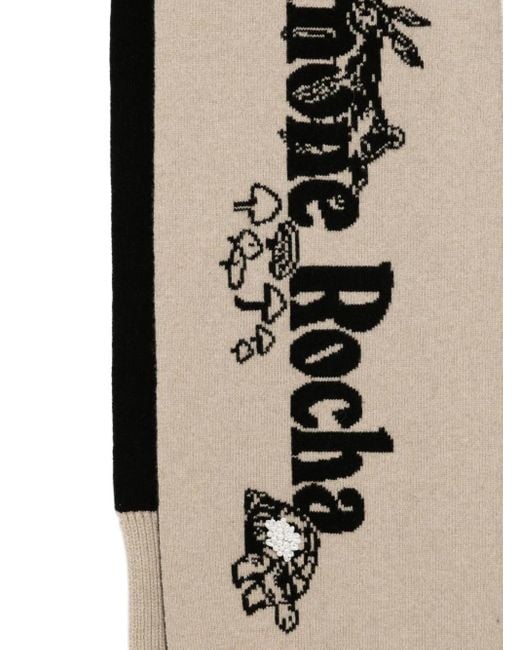 Simone Rocha White Logo-Printed Scarf