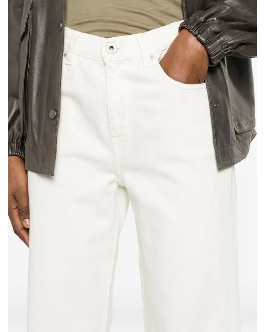 AG Jeans White Brinley Mid Rise Jeans