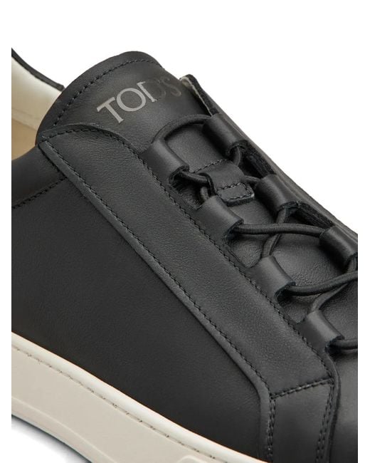 Tod's Black Leather Sneakers for men