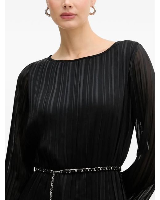 Guess Black Pleated Mini Dress