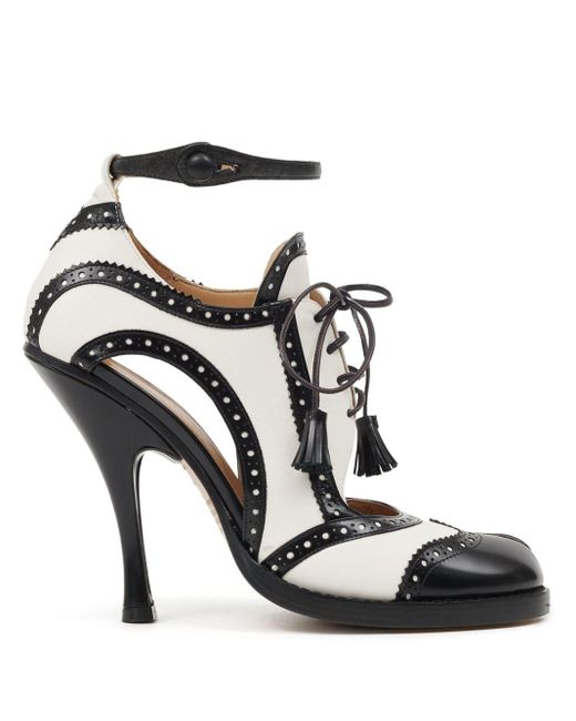 Maison Margiela Black Bourgeoise Spectator Tabi 100mm Pumps