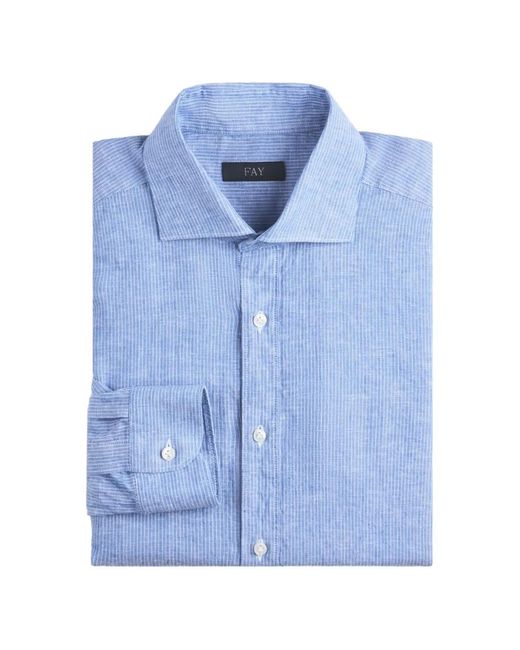Camicia A Righe di Fay in Blue da Uomo
