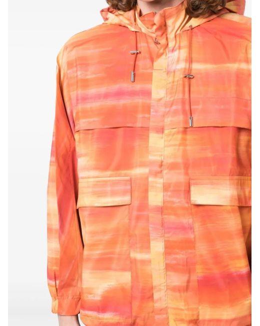 Ahluwalia Orange Veste À Effet Tie-Dye for men