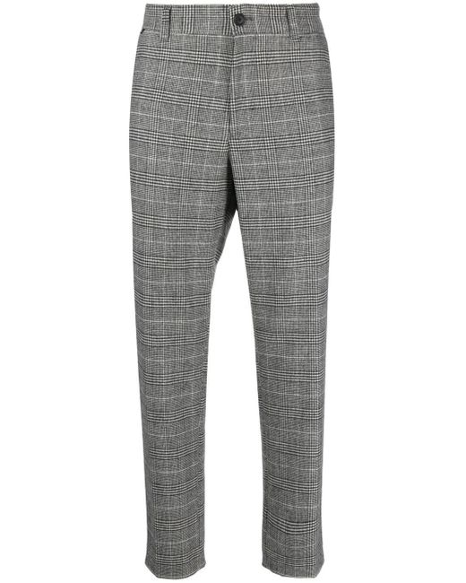 BOSS by HUGO BOSS Cotton P-perin-224 Checked Trousers in Black (Grey ...