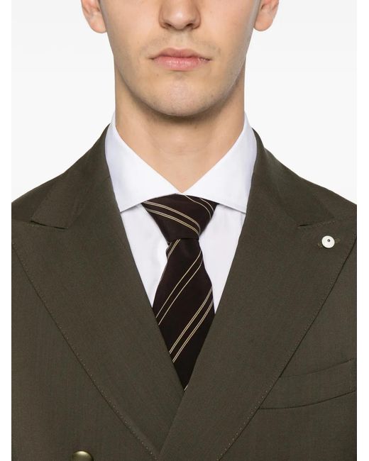 Luigi Bianchi Green Double-Breasted Suit for men