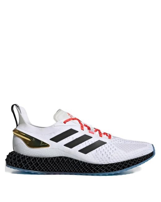 Adidas White Low-Top Mesh-Panel Sneakers
