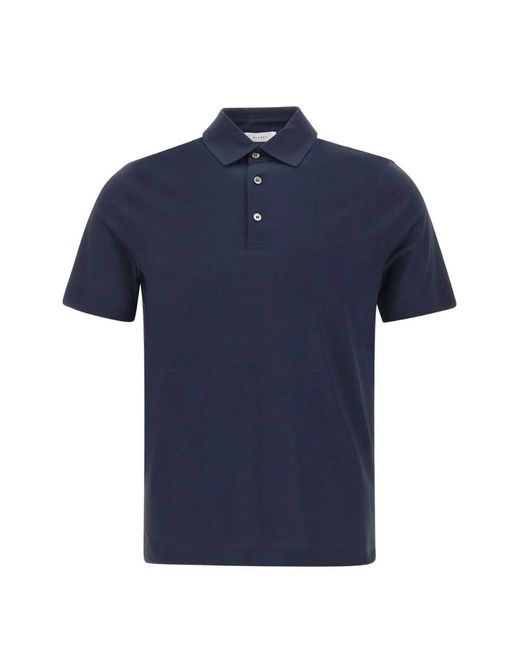 Diktat Blue Short-Sleeve Polo Shirt for men