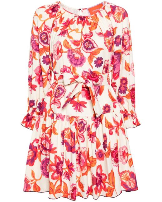 LaDoubleJ Red The Uma Belted Mini Dress