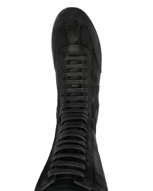 Ann Demeulemeester Black Fides Soft High-Top Boxing Sneakers B0012568Lt147099