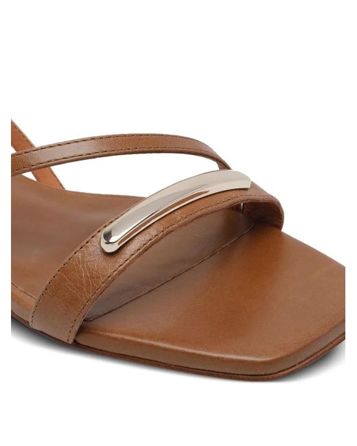 Angel Alarcon Brown Greta Square-Toe Sandals