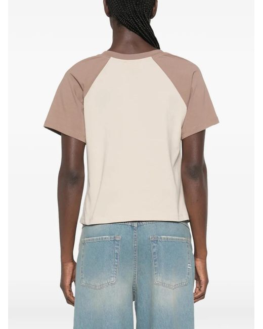ViCOLO Natural Ruched Raglan-Sleeve T-Shirt