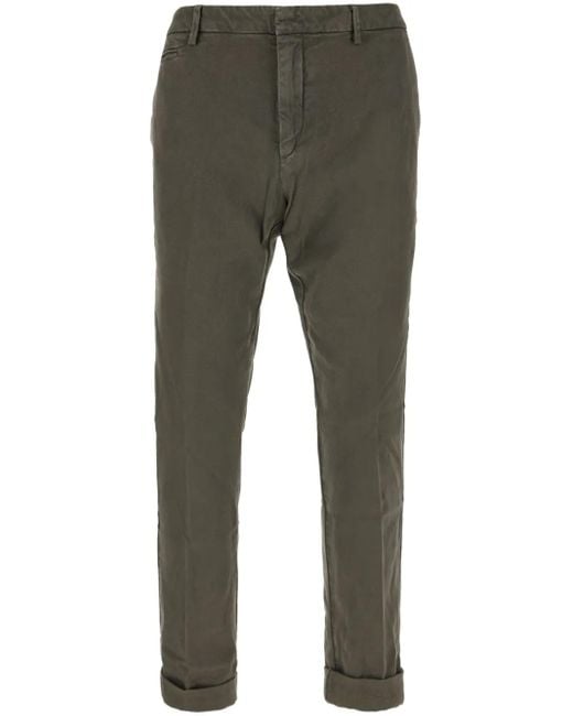 Dondup Gray Tapered Trousers for men