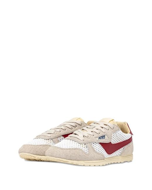 Autry Pink Windspin Suede Sneakers