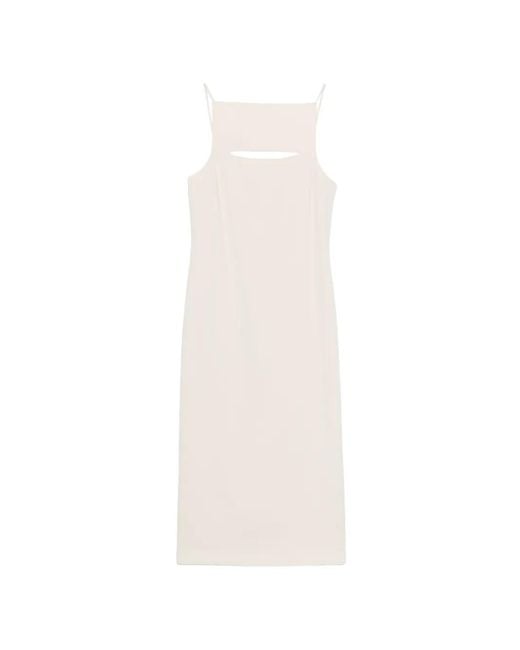 Patrizia Pepe White Sleeveless Midi Dress