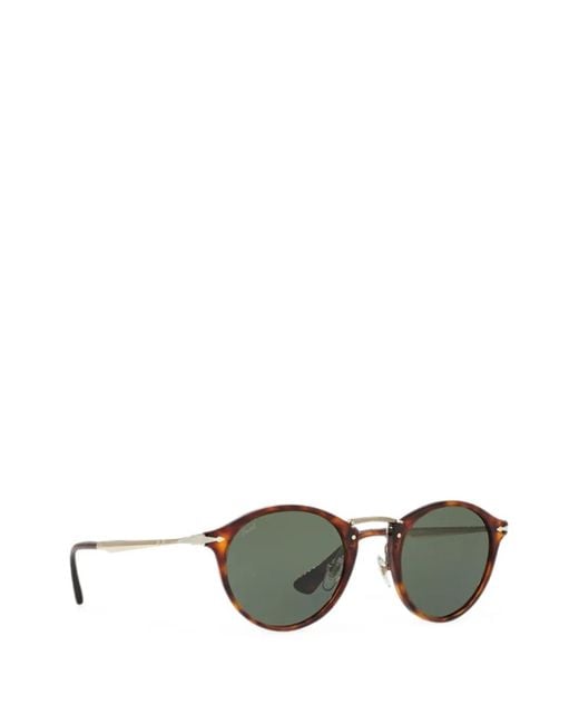Persol Green Round Frame Sunglasses